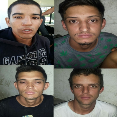 Hiago, assassinado no carro, Alex Junior, Maxwell Vilela e Marcos Vinicius Vilela, envolvidos no roubo da moto